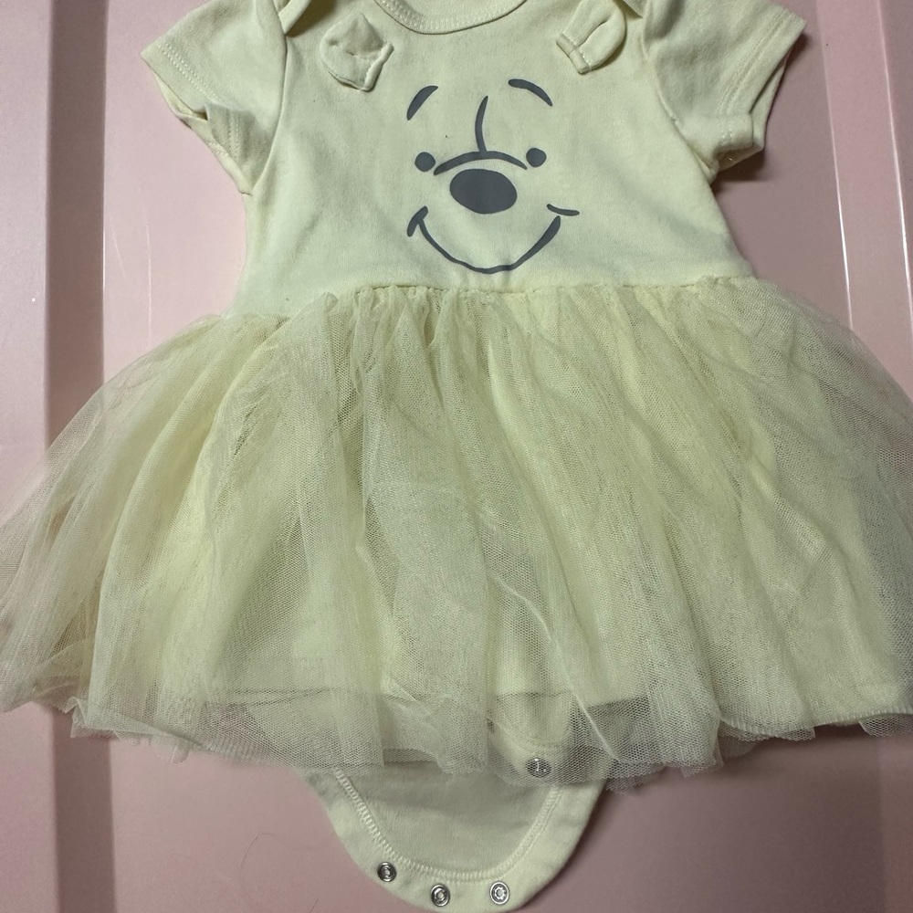 Disney Yellow Winnie-the-Pooh Tulle Bodysuit